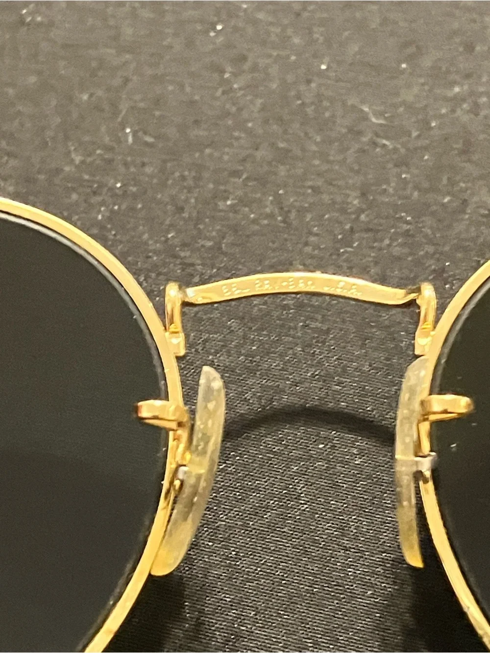 RAY BAN ICONIC ROUND GLASS GOLD FRAME SUNGLASSES VTG FANTASTIC CONDITION